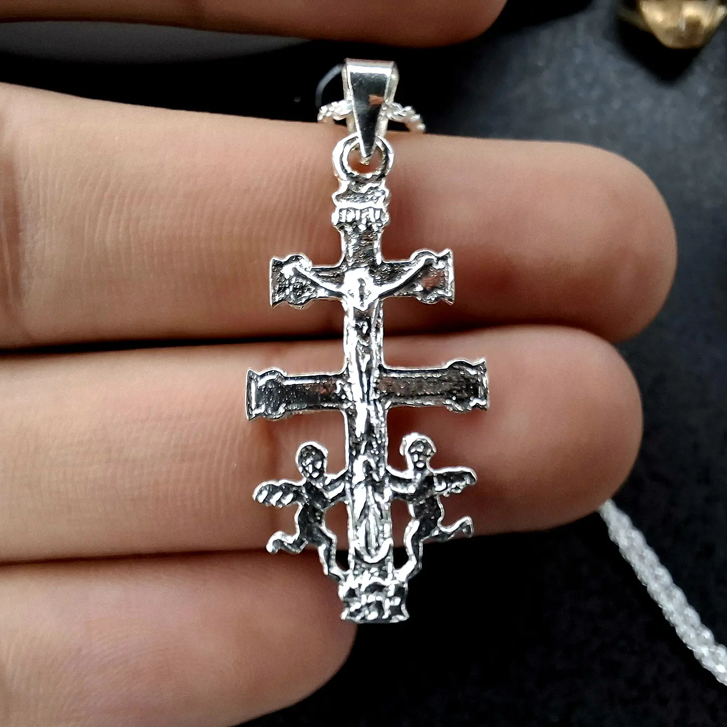 Colgante Caravaca de Plata 925 - Grabado por Ambos Lados 4