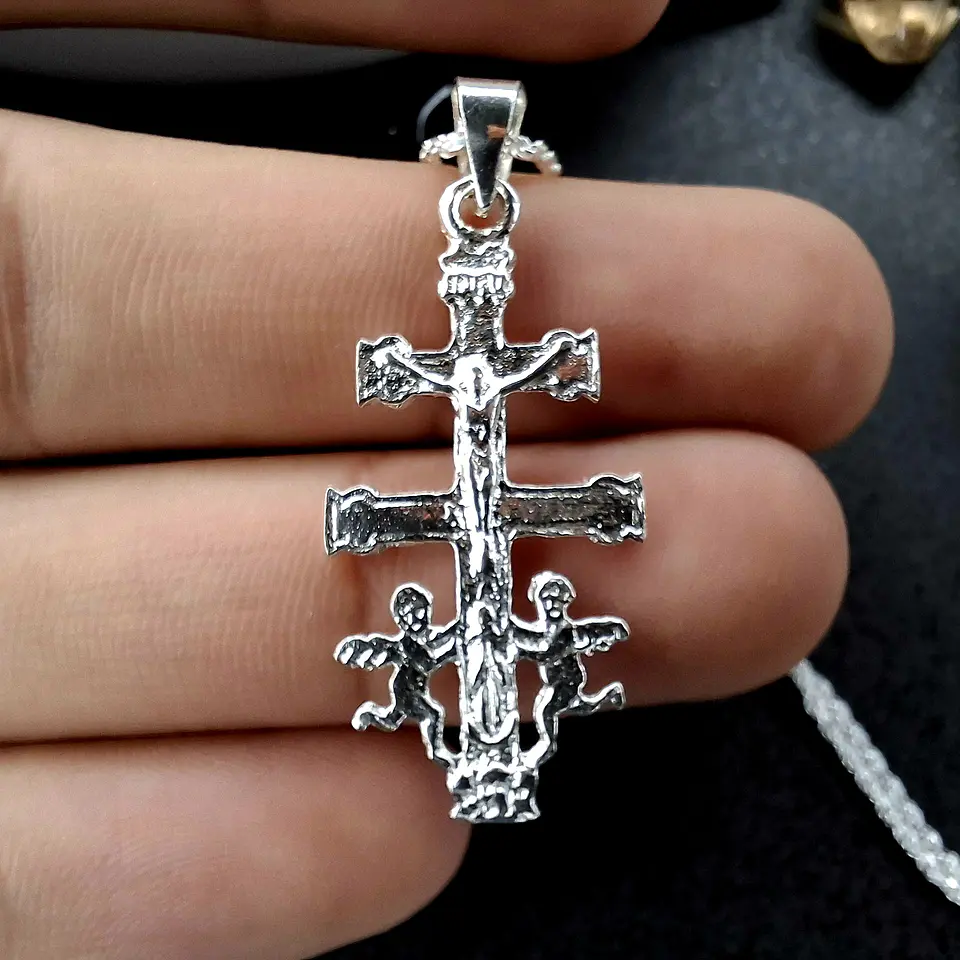 Colgante Caravaca de Plata 925 - Grabado por Ambos Lados 4