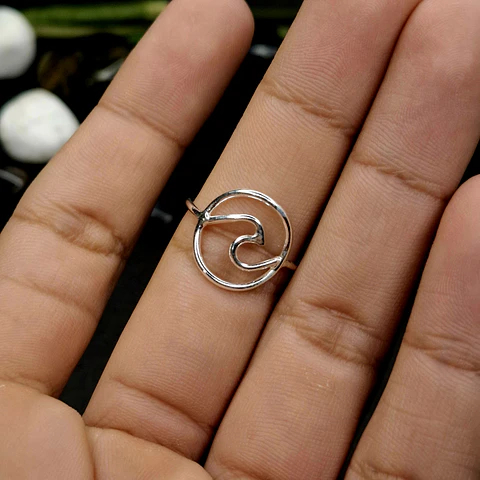 Anillo Olas de plata 925