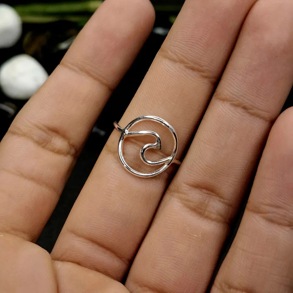 Anillo Olas de plata 925 2