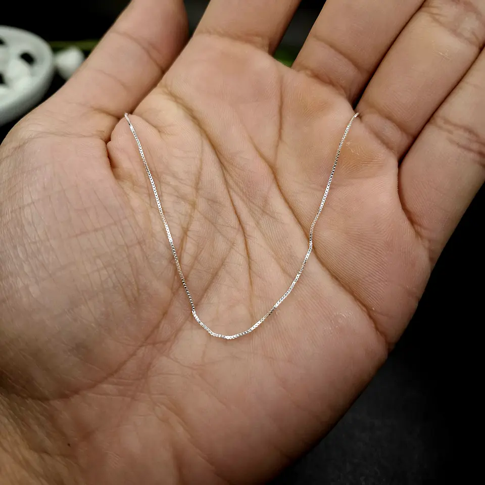 Cadena Veneciana 50 cm x 1 mm de Plata 925 2