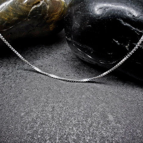 Cadena Veneciana 40 cm x 1 mm de Plata 925