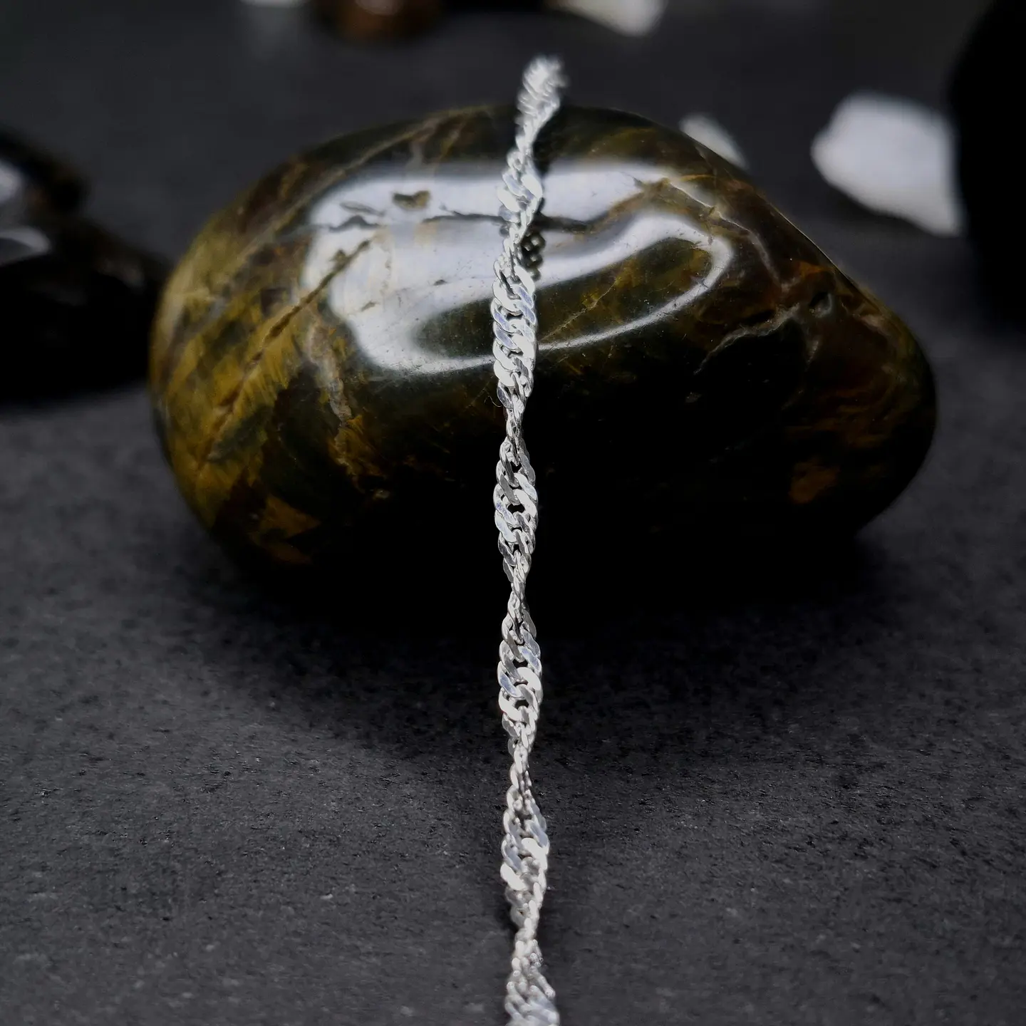 Pulsera Singapur 19,5 cm x 2 mm de Plata 925 1