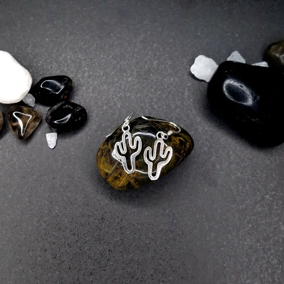 Aros Cactus de Plata 925 1