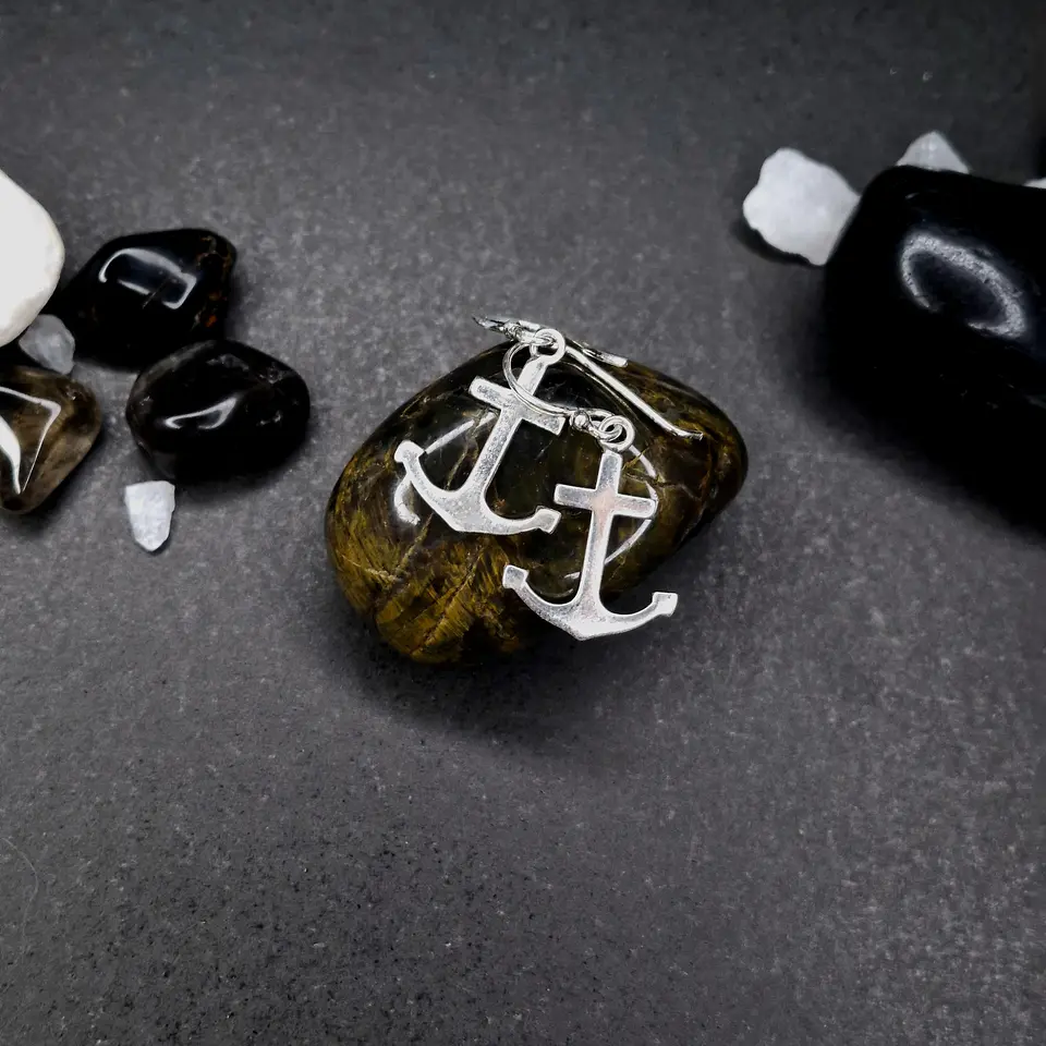 Aros Ancla de Plata 925 1