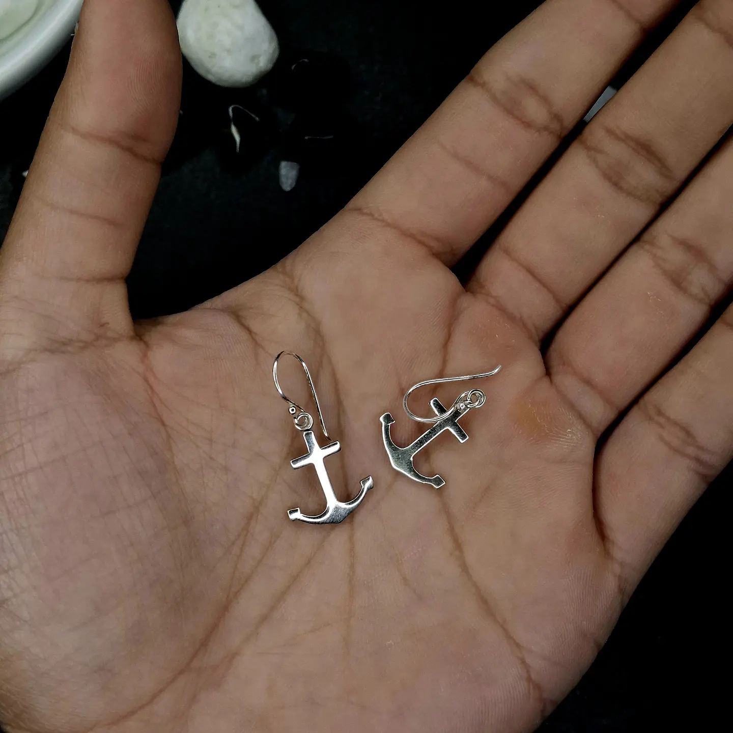 Aros Ancla de Plata 925 2