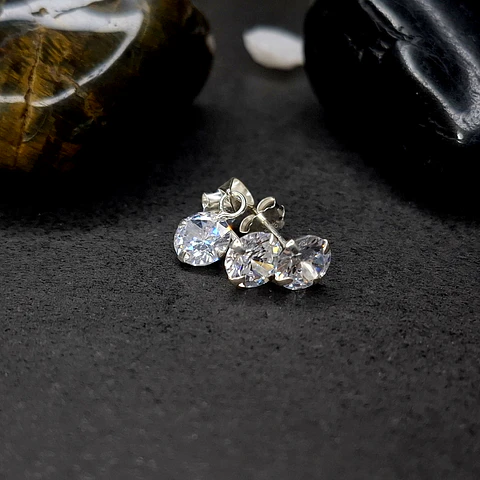 Conjunto Circones de 6 mm en Plata 925