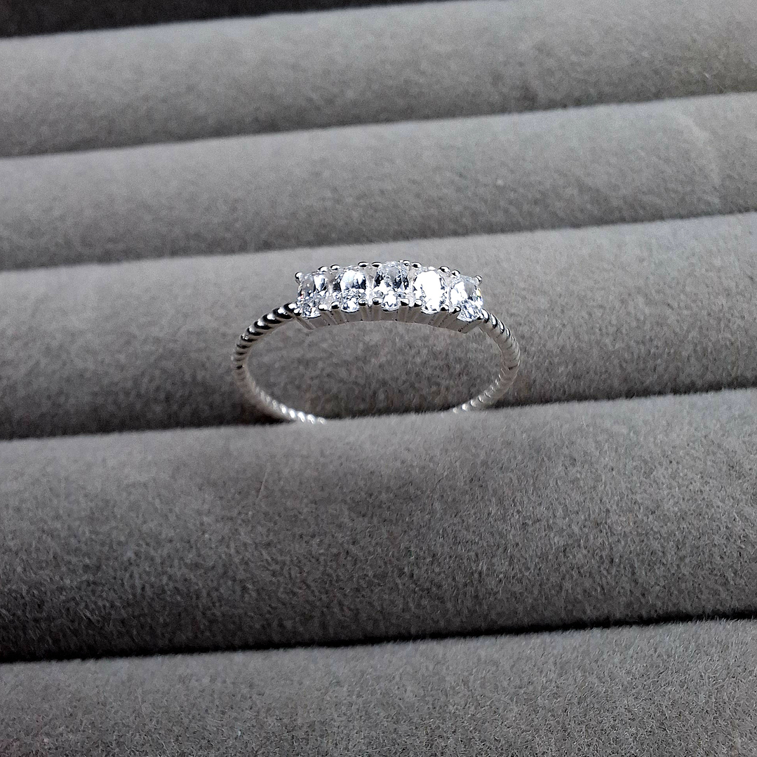 Anillo Entorchado con Circones de Plata 925 1