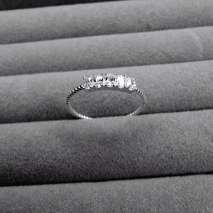 Anillo Entorchado con Circones de Plata 925 1