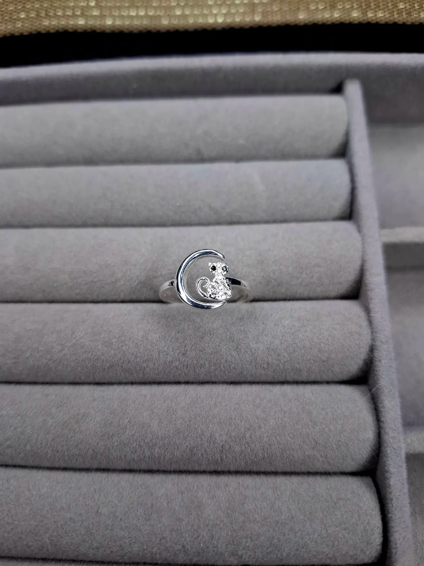 Anillo Gato con Circones de Plata 925 2