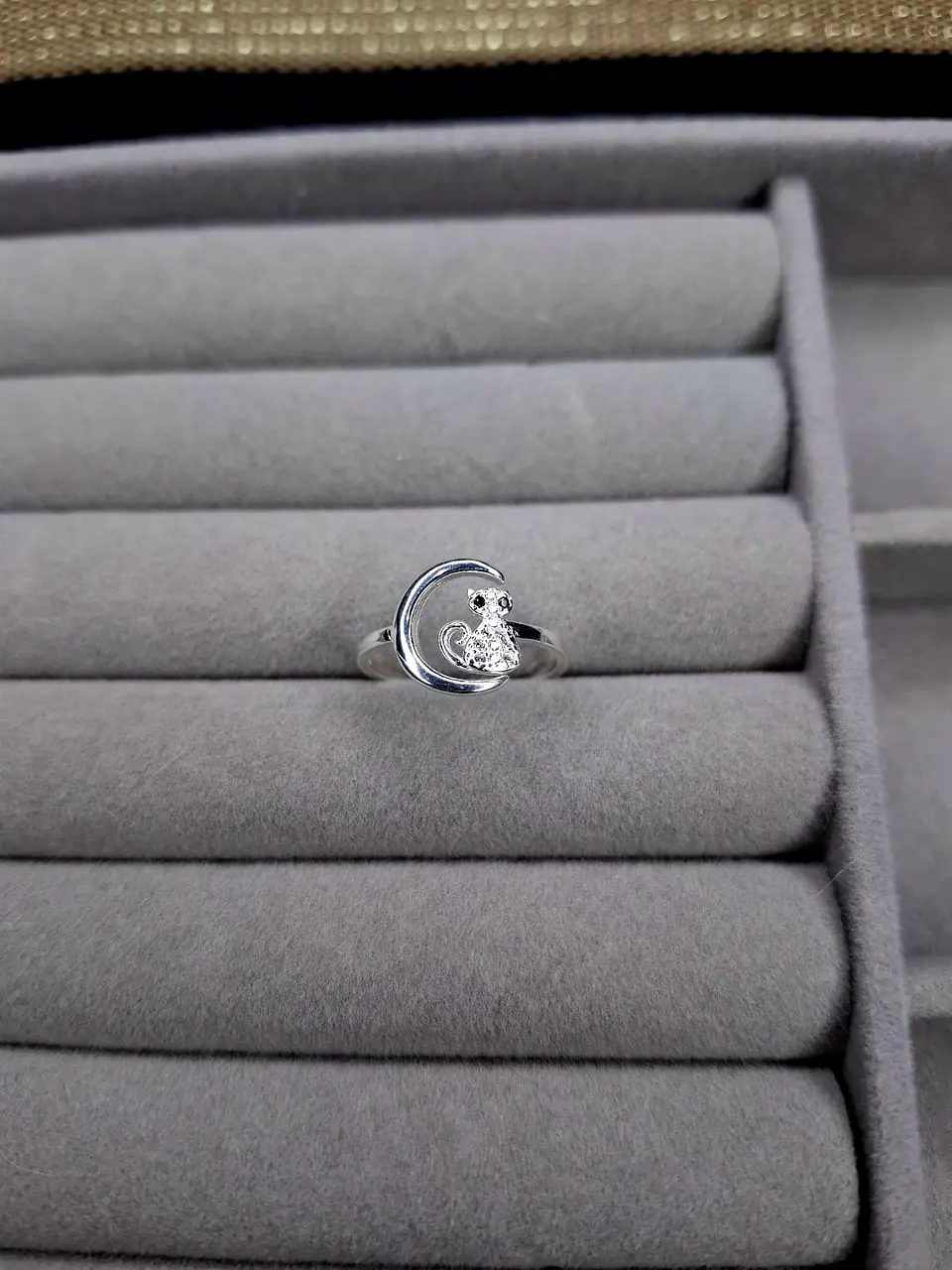 Anillo Gato con Circones de Plata 925 2