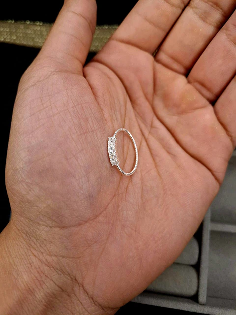 Anillo Entorchado con Circones de Plata 925