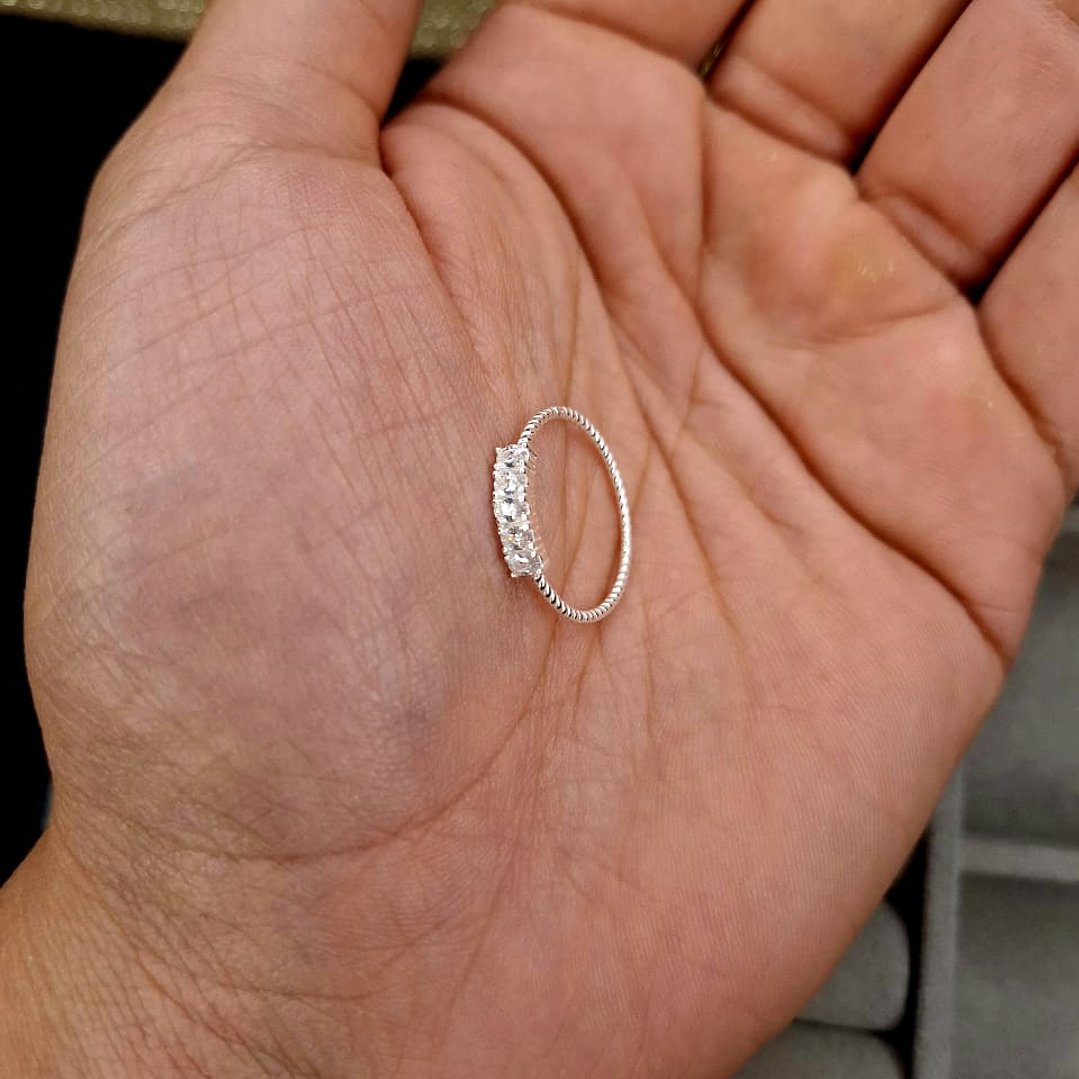 Anillo Entorchado con Circones de Plata 925 2