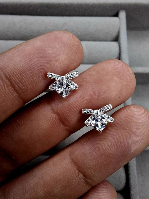 Aros de Moño con Circones de Plata 925