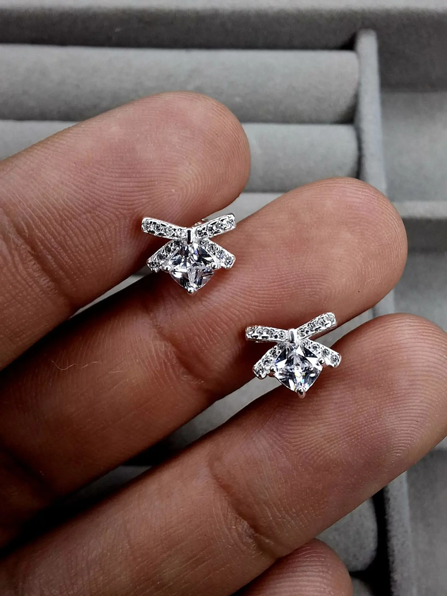 Aros de Moño con Circones de Plata 925 2