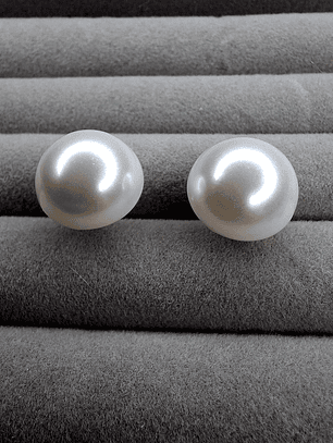 Aros Medias Perlas de Plata 925