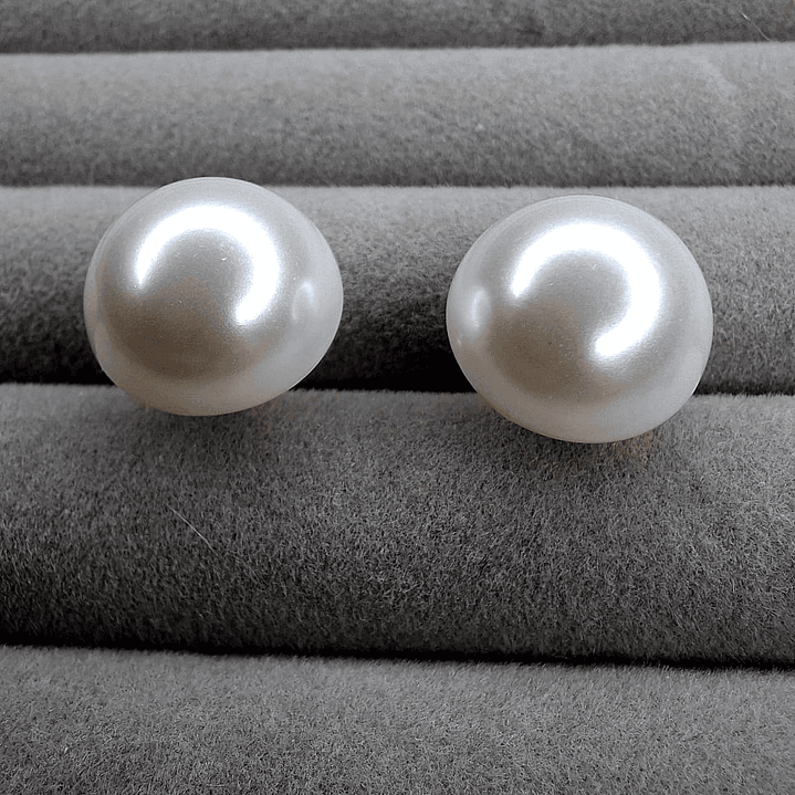 Aros Medias Perlas de Plata 925 1