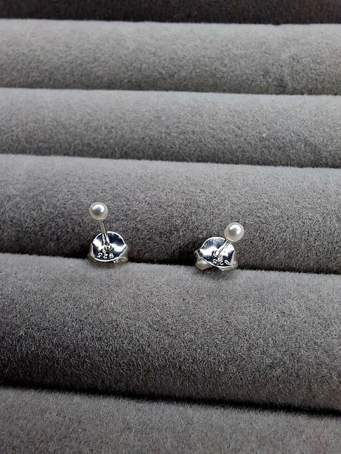 Aros de Perlas de Plata 925