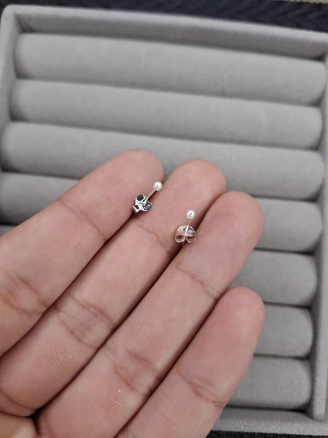 Aros de Perlas de Plata 925