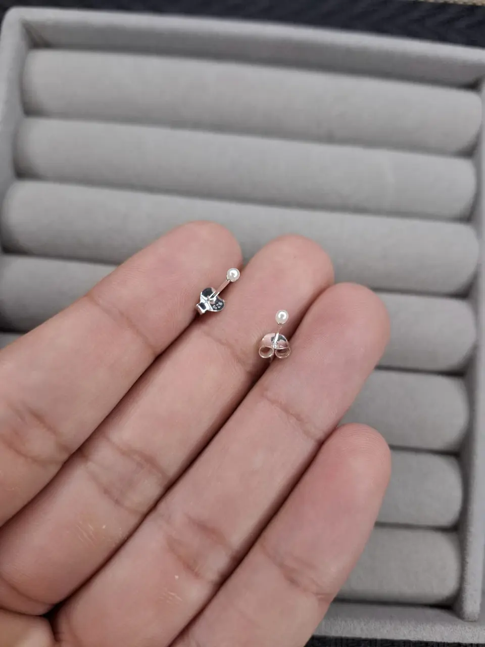 Aros de Perlas de Plata 925 2