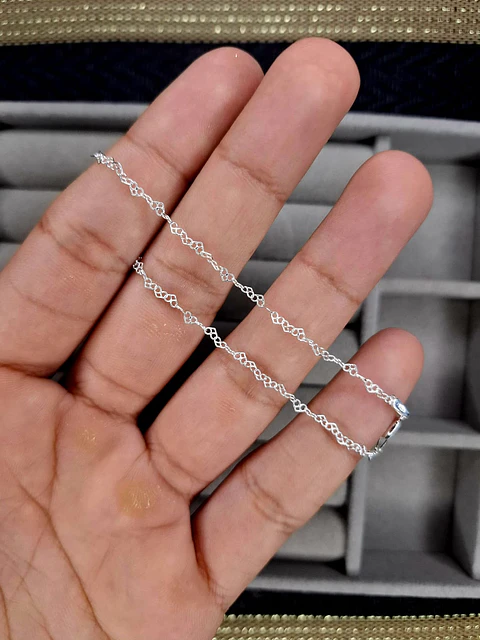 Pulsera de Corazones de Plata 925