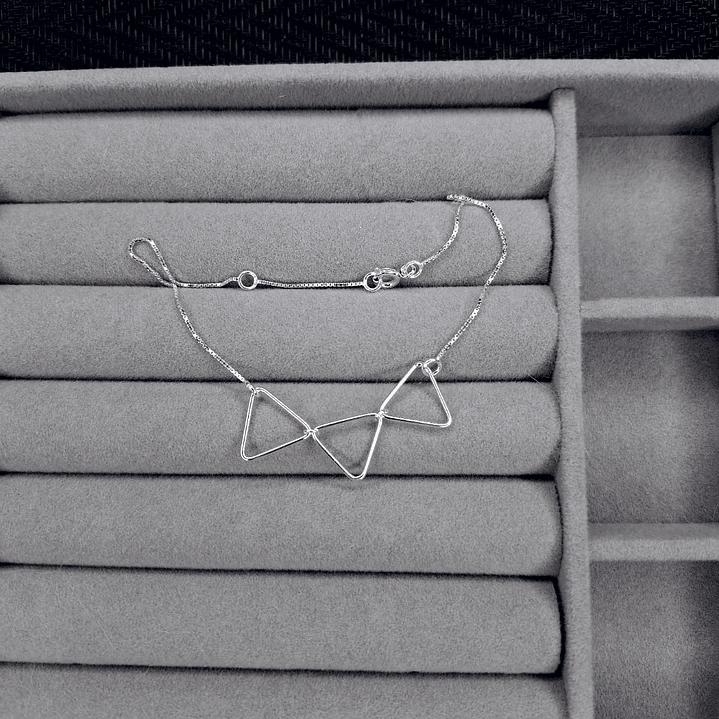 Pulsera Trío Triángulos de Plata 925 1