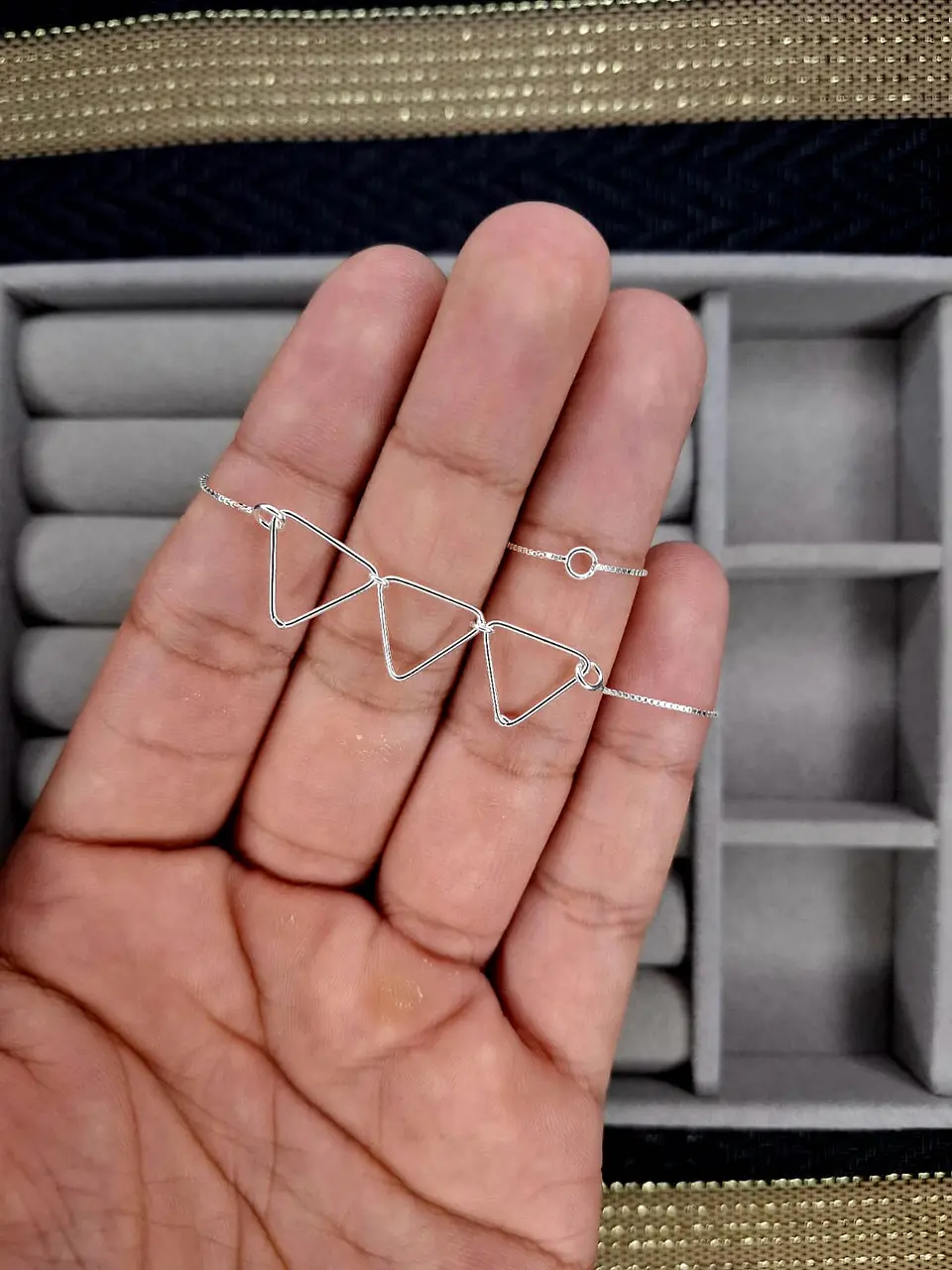 Pulsera Trío Triángulos de Plata 925 2