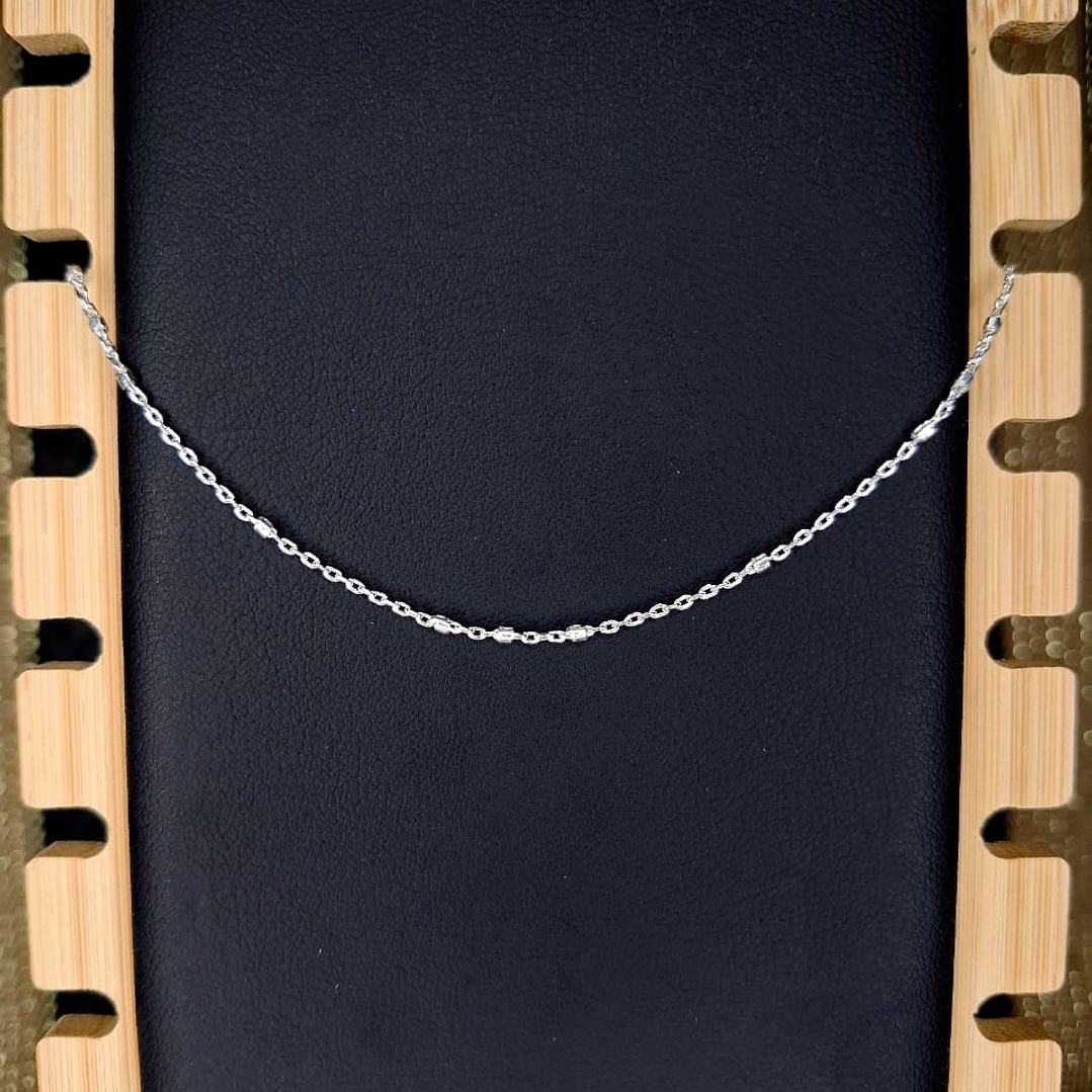 Cadena Tradicional con Tambores 40 CM x 2 MM de Plata 925 1