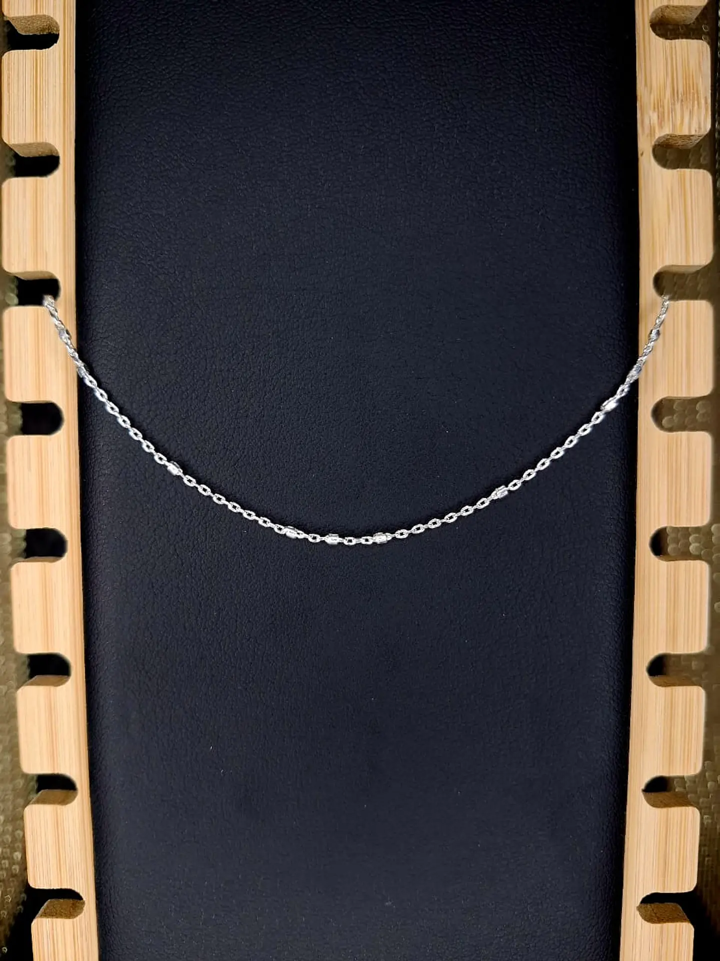 Cadena Tradicional con Tambores 40 CM x 2 MM de Plata 925 1