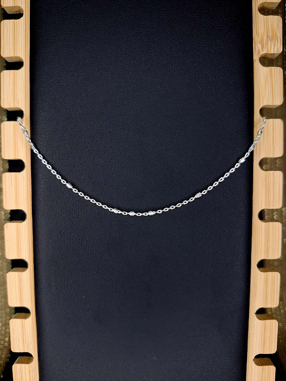 Cadena Tradicional con Tambores 40 CM x 2 MM de Plata 925 1