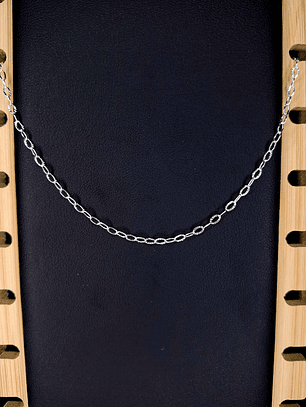 Cadena Tradicional Martillada 40 CM x 2 MM de Plata 925