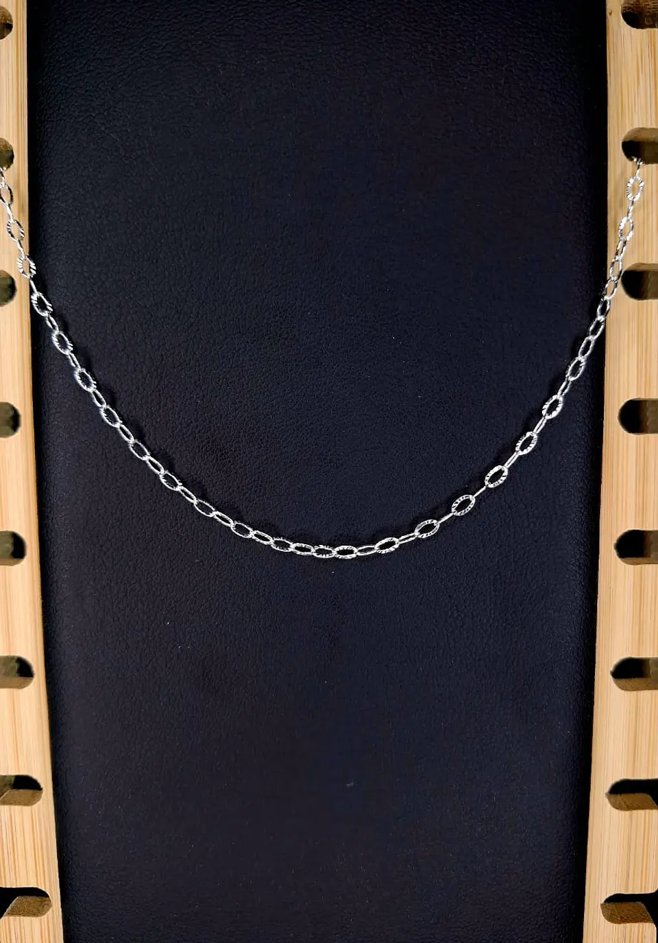 Cadena Tradicional Martillada 40 CM x 2 MM de Plata 925 1