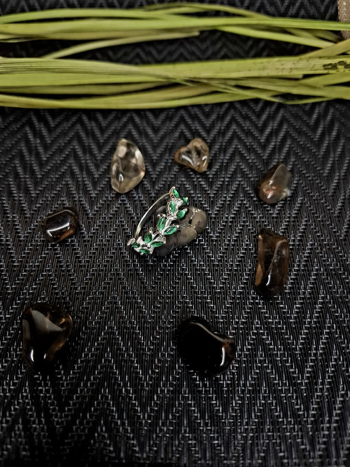 Anillo Espigas Circones Esmeralda – Talla 12 1