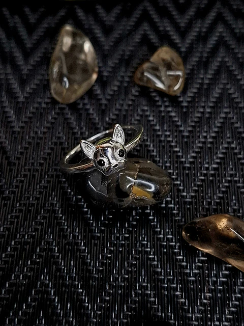 Anillo Perrito Bulldog - Talla 11