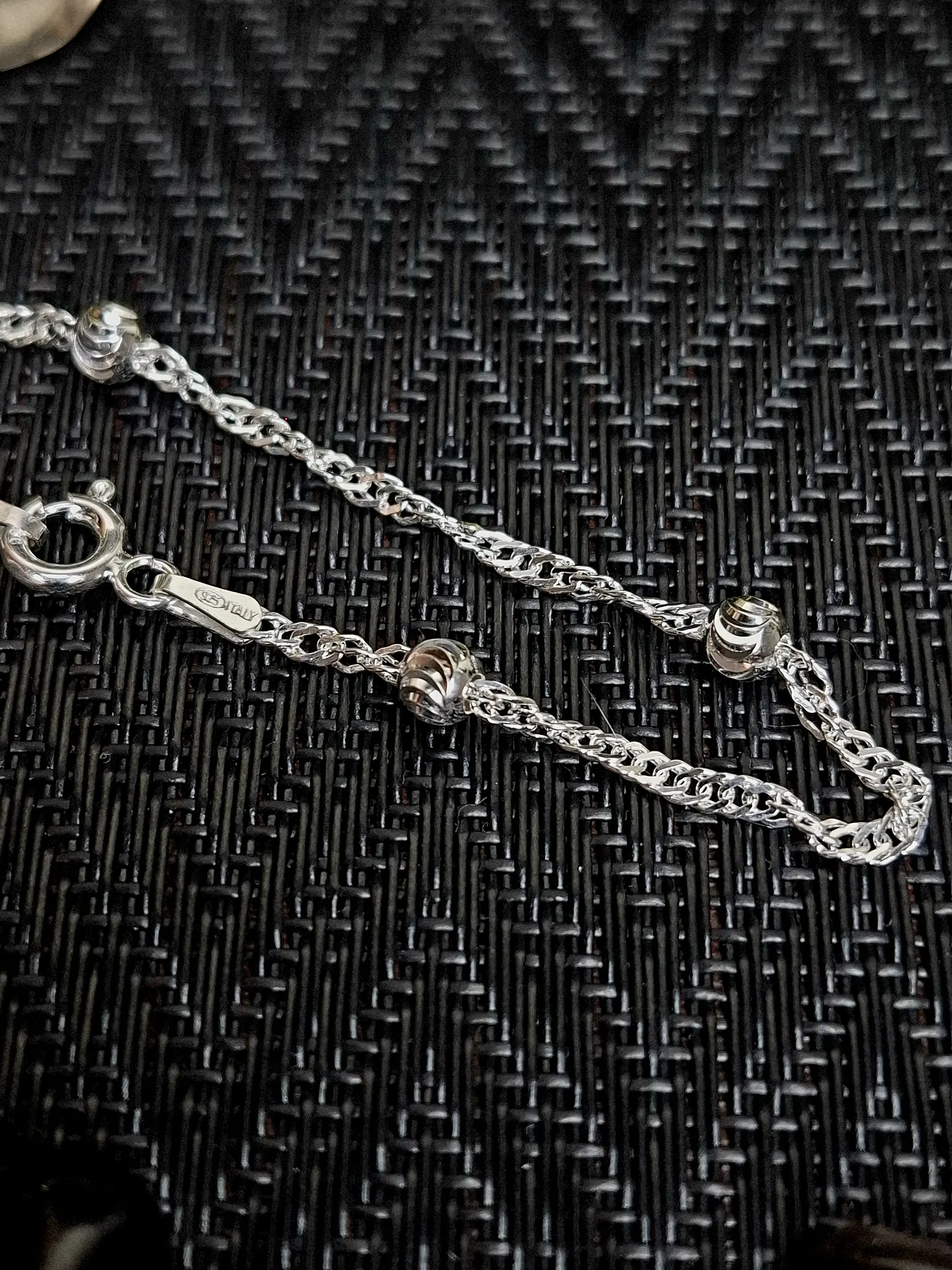 Pulsera Singapur Esferas Facetadas 2