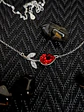 Collar Flor de Tulipán Circón Rubí - Miniatura 2