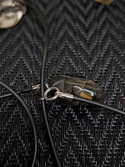 Collar de Caucho con Cierre de Plata