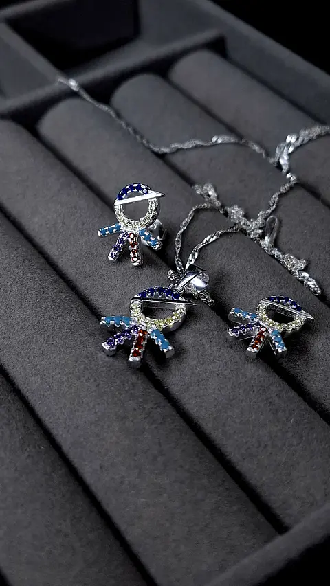 Conjunto Niño Circones Multicolor - Plata 925