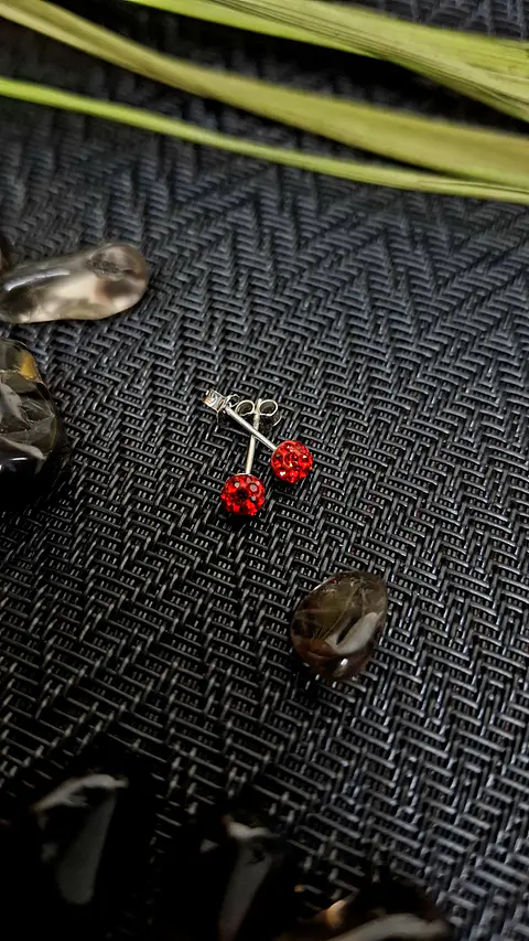 Aros Strass Rojos