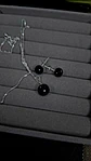 Conjunto Strass Negro 10 mm y 8 mm - Miniatura 2
