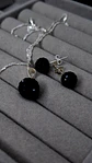 Conjunto Strass Negro 10 mm y 8 mm - Miniatura 1