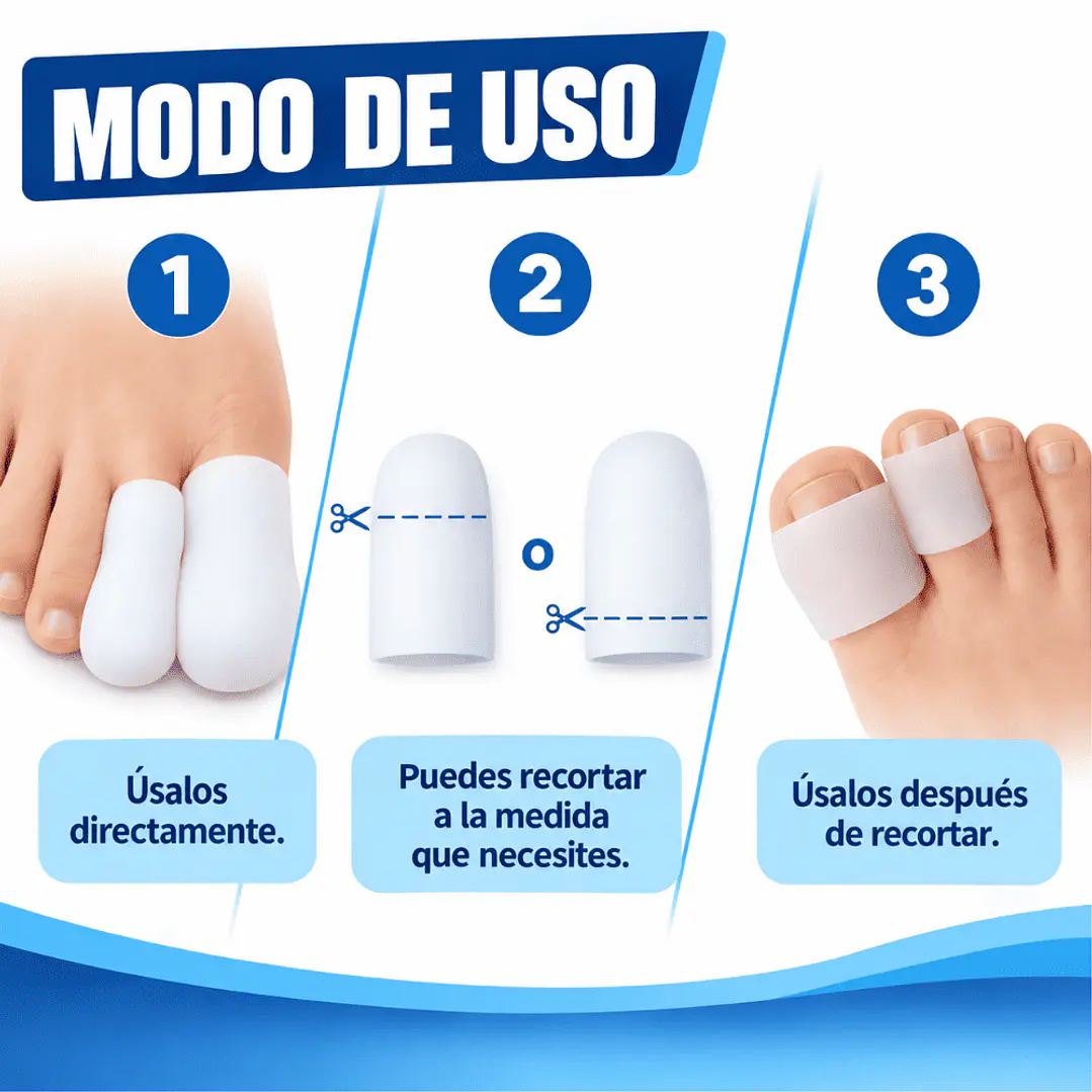 Protectores de Dedos del Pie de Silicona 5