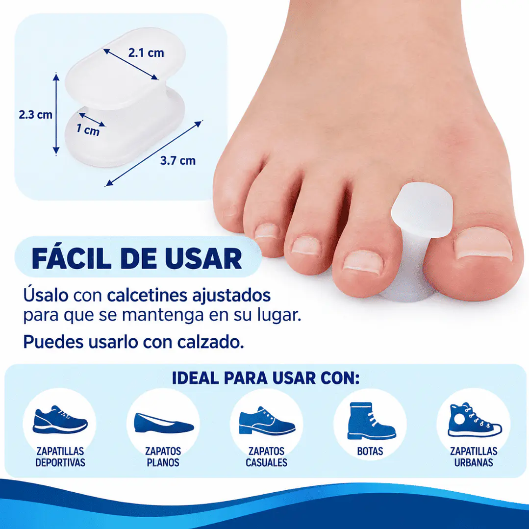 Separador de Dedo del Pie de Silicona 3
