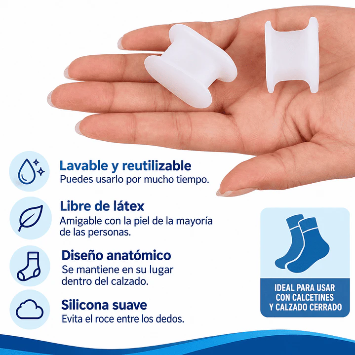 Separador de Dedo del Pie de Silicona 4