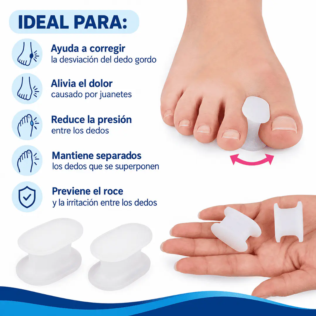 Separador de Dedo del Pie de Silicona 2