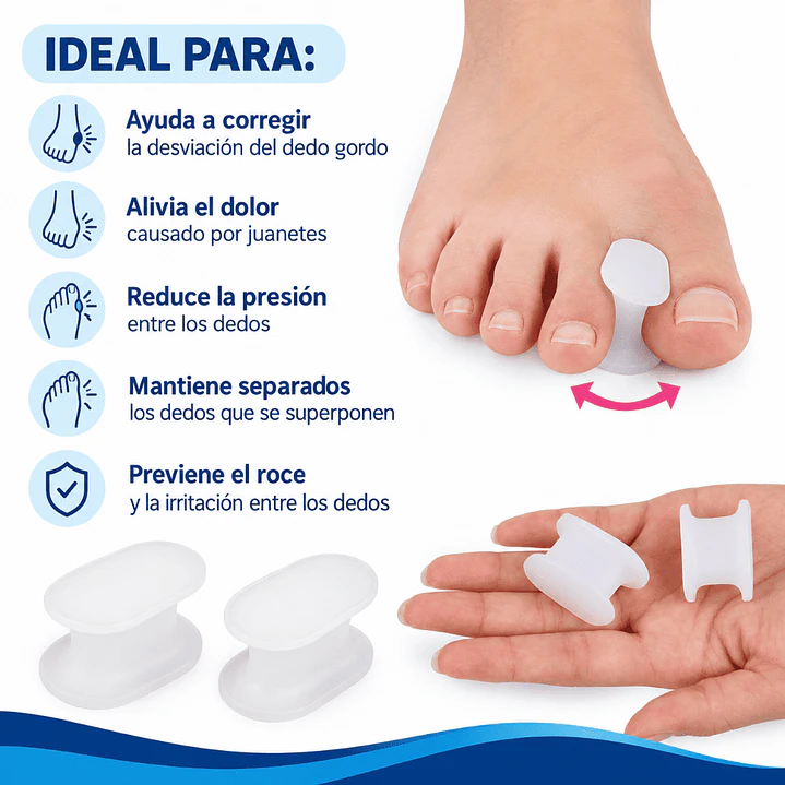 Separador de Dedo del Pie de Silicona 2
