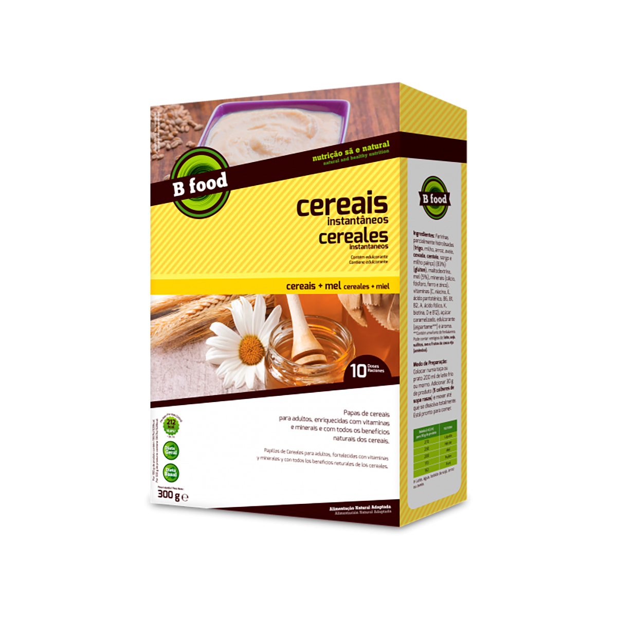 Papas de Cereais de Mel 300g