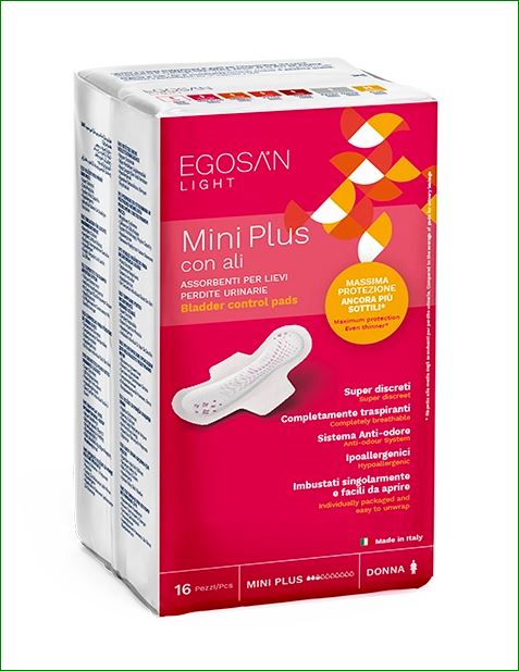 Penso de Incontinência Ligeira Egosan Light Mini Plus (bolsa ind.) 16un 1