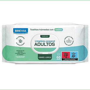 Toalhetes Húmidos Com Loção, 30x20cm (60un)