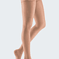 Meia de compressão Sheer & Soft AG até á raiz da coxa com banda de silicone e biqueira - Thumbnail 1